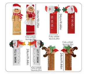 Size chart showing 24cm and 26cm dimensions for Christmas themed kitchen handle covers
