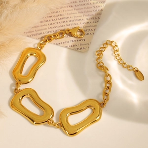Collana a catena dorata minimalista in acciaio inossidabile con chiusura regolabile