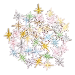 Self-Adhesive Star Embroidery Patches Glitter North Star Appliques For Clothing Phone Case DIY Decoration Repair Patches