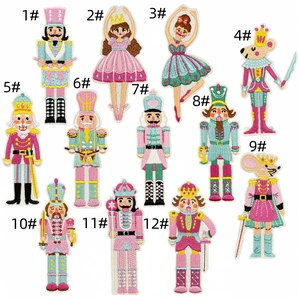 Detailed set of 12 Nutcracker ballet character embroidered patches for clothing DIY decor