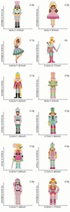 Detailed view of Nutcracker embroidered patches with specific weight and size dimensions