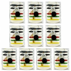 Bulk set of 10 portable sewing kits with colorful threads, needles, pins and buttons