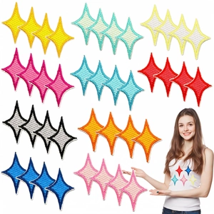 Embroidered Star Patches Iron On Sparkle Star Appliques For Clothes Bags Decoration DIY Embroidery Craft Repair Patches
