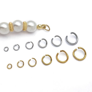 Stainless steel jump rings set in gold and silver for jewelry making and repairs