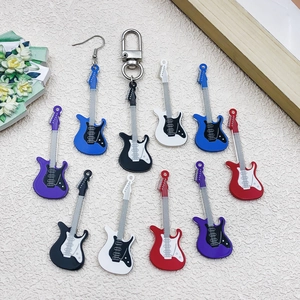 Bunte Acryl-Gitarrenanhänger für DIY-Schmuck und Schlüsselanhänger in verschiedenen Farben