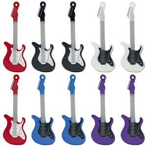 Set mit 10 bunten E-Gitarren-Anhängern aus Acryl in fünf Farben für DIY-Schmuckherstellung