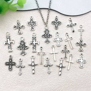Vintage Silber Kreuzanhänger in verschiedenen Stilen für DIY-Schmuck und Ketten