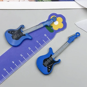 Blue acrylic electric guitar pendant charms with 5.5cm length for DIY jewelry making
