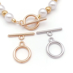 Mini OT toggle clasp set in gold, rose gold and silver for DIY jewelry making