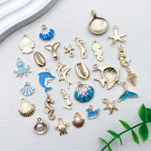Lot de breloques océaniques en alliage avec étoile de mer et coquillages pour bijoux DIY