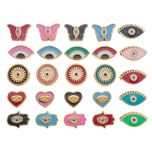Mix of 25 colorful stainless steel evil eye charms for DIY jewelry and bracelet making