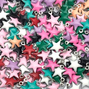 Colorful mixed stainless steel star pendants for DIY jewelry and necklaces