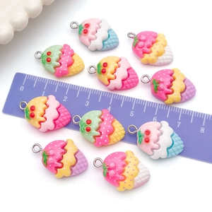 Pendentifs de cornet de glace en résine DIY avec cerises et couleurs pastel macaron