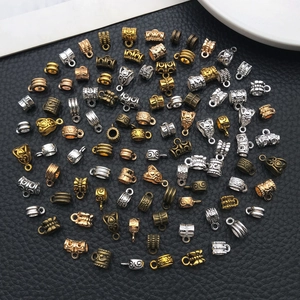 Assortiment de perles d'espacement et connecteurs de pendentif en métal pour bijoux DIY
