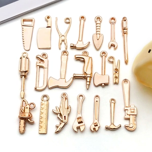 Set di 19 ciondoli mini strumenti in lega oro rosa per la creazione di gioielli fai da te