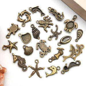 Lot de breloques océan en bronze antique avec étoiles de mer pour bijoux DIY