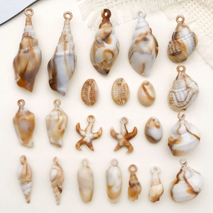 DIY acrylic sea shell and starfish charms collection for jewelry making and accessories