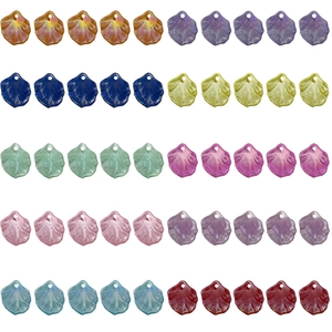 50pcs colorful pearlescent ABS shell peony flower petal beads for DIY jewelry making