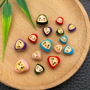 Colorful drip oil dumpling charms in diverse vibrant hues for DIY jewelry handcrafts