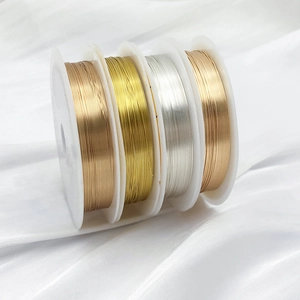 Alambre de cobre chapado en oro de 14K en rosa, oro, plata y dorado claro para artesanía
