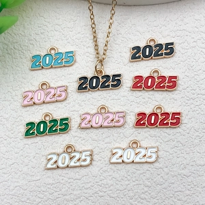 Pendentifs 2025 en alliage doré de plusieurs couleurs pour bracelets et colliers DIY