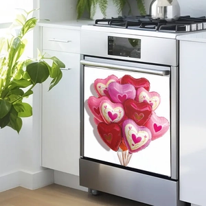 Sticker mural ballons en cœur pour décoration de placard de cuisine et intérieur