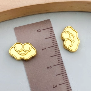 Goldener Ruyi-Anhänger für DIY-Schmuck mit 1,5 cm Breite und polierter Oberfläche