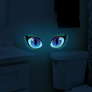 Blue Eyes Glow In The Dark Wall Sticker Luminous PVC Decals For Bedroom Bathroom Toilet Living Room Home Decoration