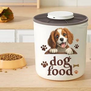 Cartoon Dog Food Pattern Removable PVC Wall Sticker For Living Room Home Decor Self Adhesive Pet Theme Decal For Smooth Surfaces
