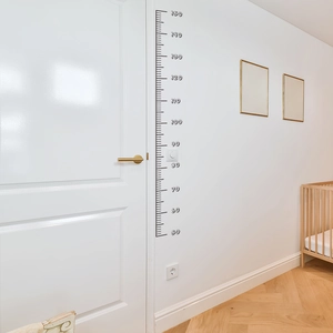 Minimalist black 50-150cm height growth chart wall sticker for kids in Nordic style