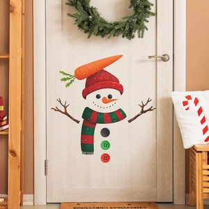 Christmas snowman wall decals set for home decor with cozy holiday indoor vibes