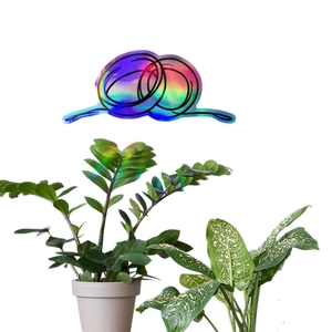 Holographic rainbow double ring wall sticker with hand-drawn aesthetic for home decor