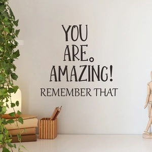 Adesivo murale You Are Amazing scritte motivazionali nere per decorazione casa