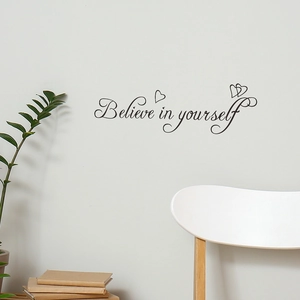 Believe In Yourself Motivational Quote Wall Sticker Minimalist PVC Art Lettering Decal For Living Room Bedroom Decor