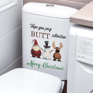 Stickers de Noël pour toilettes avec Père Noël et Bonhomme de neige décoratifs