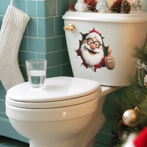 3D Santa Claus wall sticker with thumb up gesture for Christmas home decoration