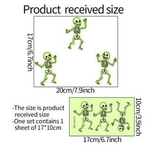 Luminous Halloween skeleton wall stickers MG-YK012 for creative light switch decoration