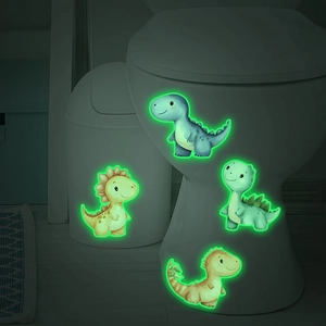 Luminous cartoon dinosaur wall stickers for bathroom glowing in the dark decor