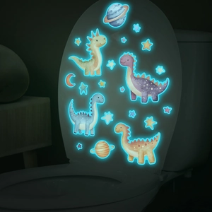 Cartoon Dinosaur Luminous Wall Stickers Glow In The Dark PVC Space Star Moon Decals For Kids Room Bedroom Home Decor