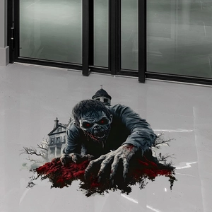 3D Halloween Horror Zombie Wall Sticker PVC Self-Adhesive Floor Decal For Living Room Bedroom Party Home Decoration Mural