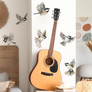 Lively flying magpie wall stickers for bedroom and living room DIY home decoration