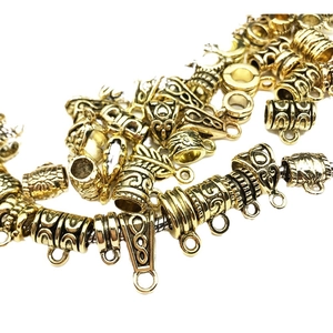 120 stuks vintage gouden legering kralen spacers met reliëf voor DIY sieraden maken