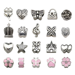 Cuentas de Agujero Grande de Aleación de Zinc Juego de Creación de Joyas DIY Dijes Mixtos Esmalte Estilo Europeo Accesorios Pulsera