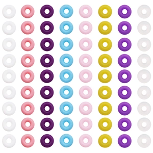 100-piece 6mm mixed macaron silicone spacer beads for creative DIY jewelry making
