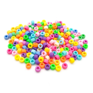 Acrylic Pony Beads Large Hole Round Spacer Beads Mixed Candy Colors For DIY Jewelry Making Bracelet Necklace Accessories