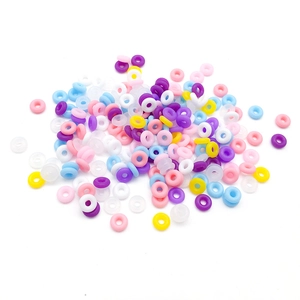 Colorful silicone positioning beads and non-slip rings for jewelry making in various colors