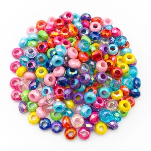 Perles à facettes 8x14mm en résine UV colorée pour bijoux DIY et porte-clés artisanaux