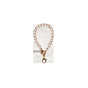 Golden link chain accessory with dual lobster clasps for jewelry and bag charms