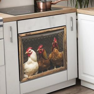 3D realistic farmhouse chicken magnets for dishwasher and oven door decoration