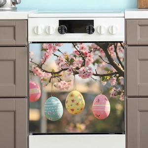 Magnetische Geschirrspüler Abdeckung mit Ostereiern und Kirschblüten Küchendekoration
